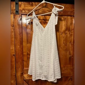 White bathing suit cover up